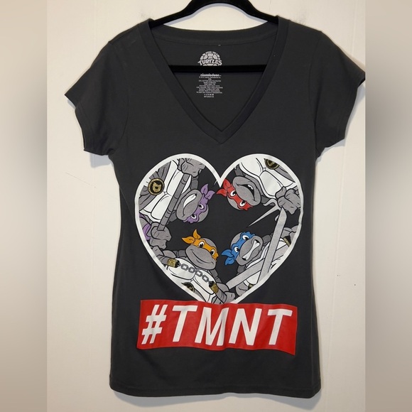 Nickelodeon Teenage Mutant Ninja Turtles TMNT Vneck Short Sleeve S15 52025 - Picture 1 of 3